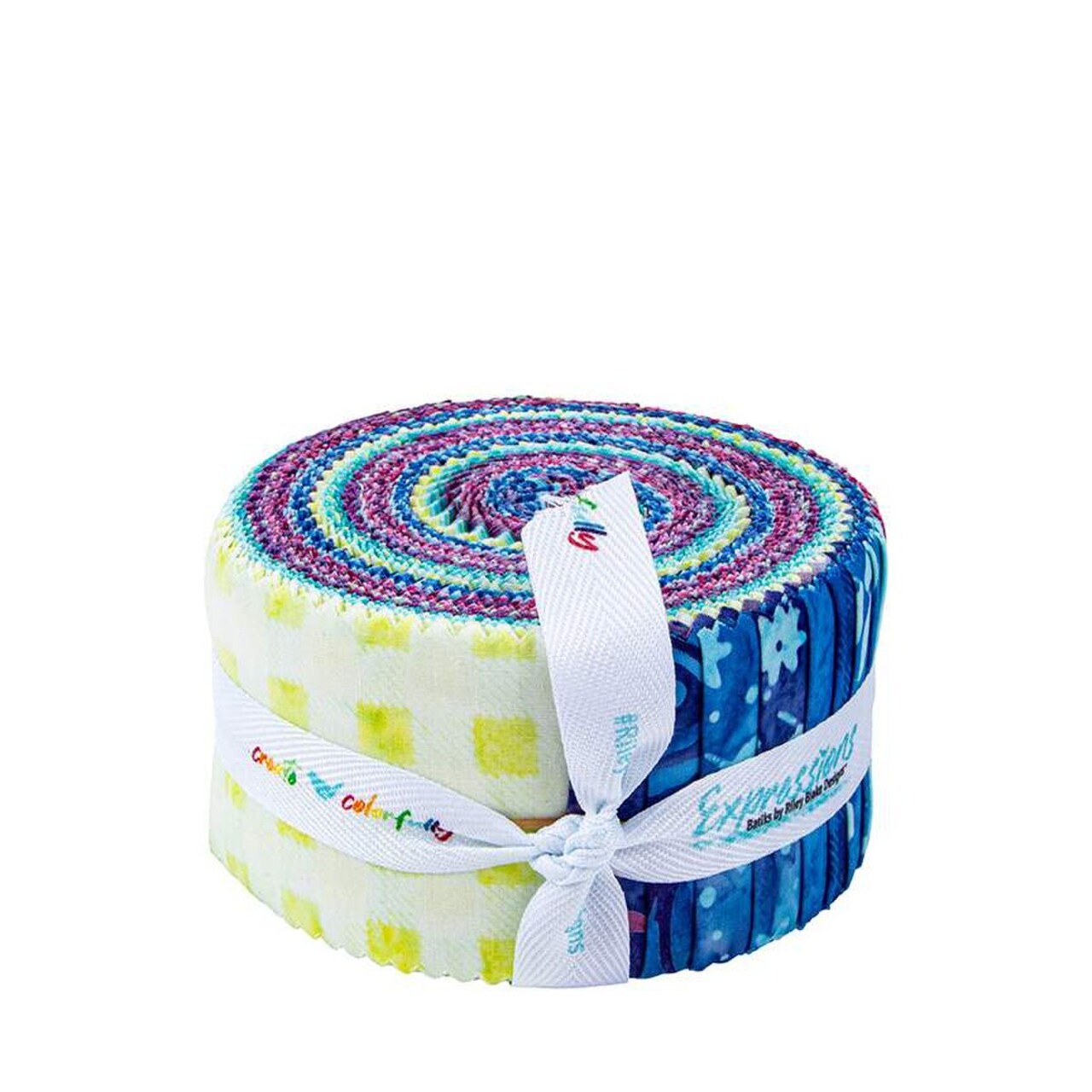 Expressions Batiks 2.5" Strip Roll (Jelly Roll / Rolie Polie) in Daisy Dots by Riley Blake Designs for Riley Blake (RP-23406-40)